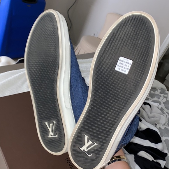 Louis Vuitton California Blue Python Sneakers - Picture 3 of 5